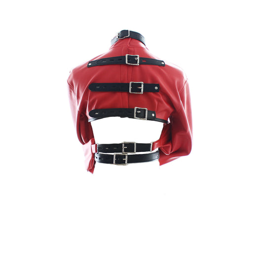 Vegan Leather Cupless Straight Jacket