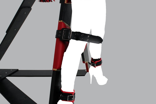 Solid Wood Black and Red St. Andrew's Cross