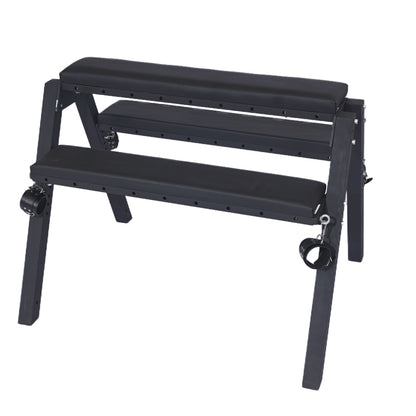 Adjustable Flogging Horse Spanking Bench With Ankle and Wrist Cuffs