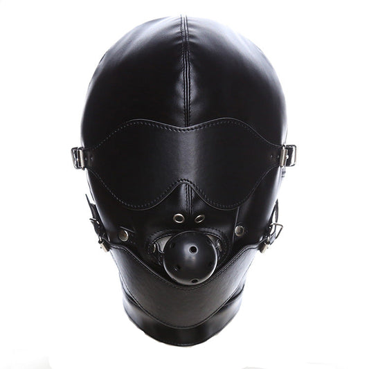 Vegan Leather Breathable Hood — Restraints & Gear > Hoods & Masks
