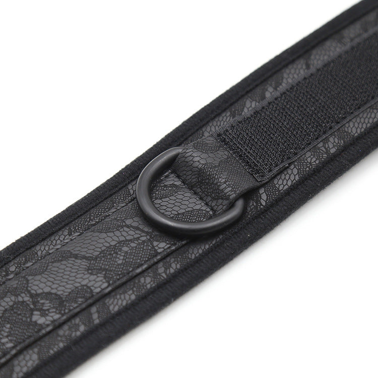 Black Lace Patter Plush Handcuffs