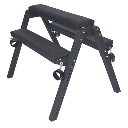 Adjustable Flogging Horse Spanking Bench With Ankle and Wrist Cuffs — Furniture > Bondage Benches