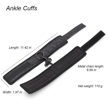 Black Lace Patter Plush Handcuffs