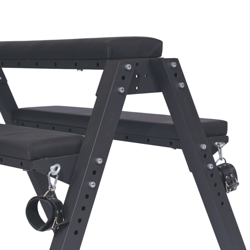 Adjustable Flogging Horse Spanking Bench With Ankle and Wrist Cuffs