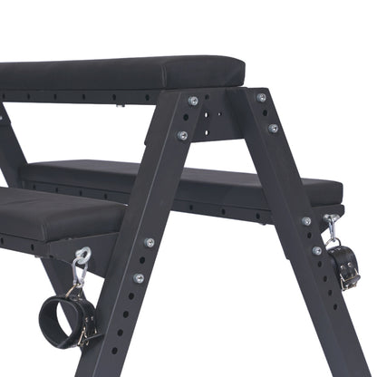 Adjustable Flogging Horse Spanking Bench With Ankle and Wrist Cuffs