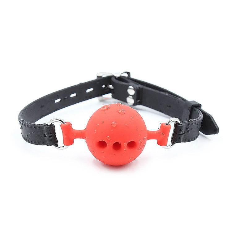 Silicone Ball Gag With Breathing Holes — Restraints & Gear > Mouth Gags