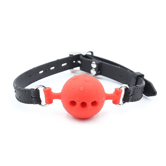 Silicone Ball Gag With Breathing Holes — Restraints & Gear > Mouth Gags