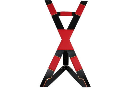 Solid Wood Black and Red St. Andrew's Cross