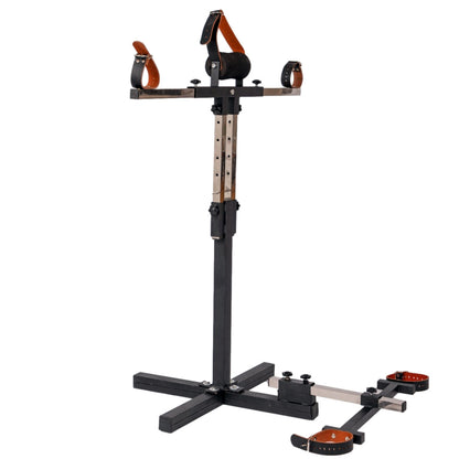 Leather and Metal Bondage Stocks — Furniture > Obedience Furniture