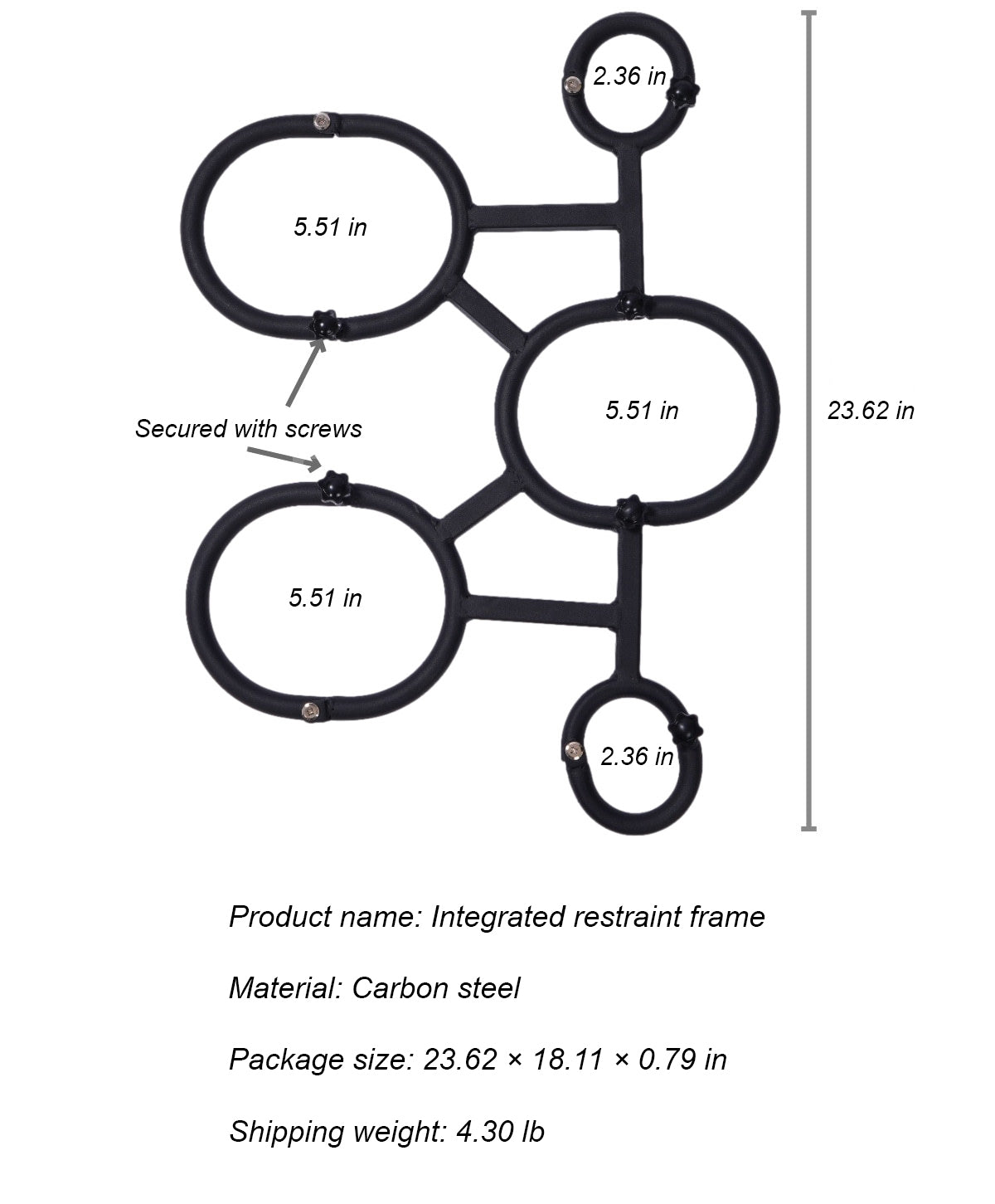 Fixed Frame Handcuff, Collar and Leg Restraint