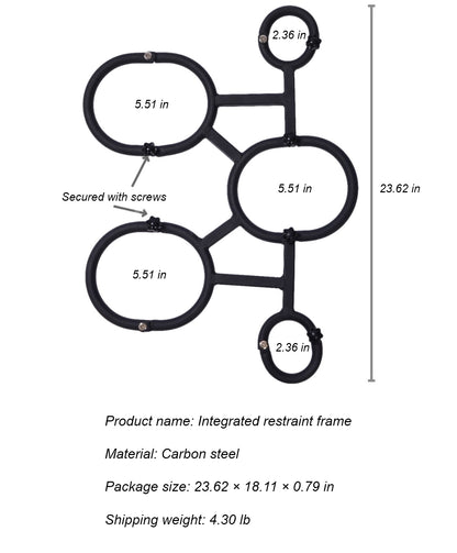 Fixed Frame Handcuff, Collar and Leg Restraint