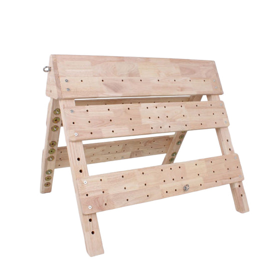 Natural Wood Bondage Triangle Horse — Furniture > Bondage Benches