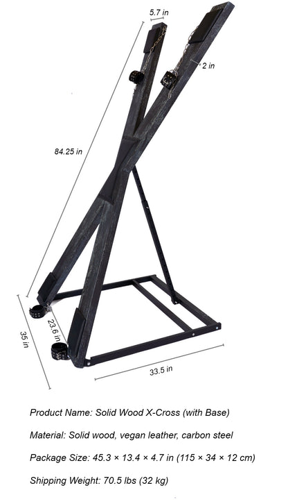 Solid Wood Black St. Andrew's Cross