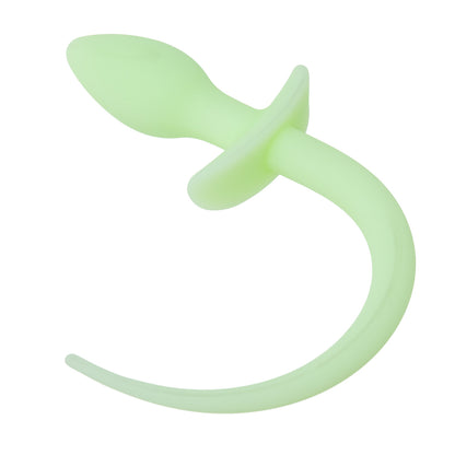 Glow in the Dark Pet Play Dog Tail Butt Plug