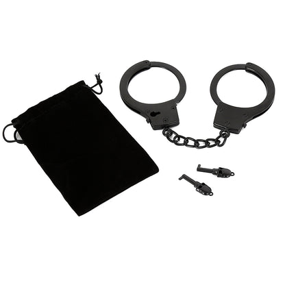Black Metal Handcuffs — Restraints & Gear > Wrist Cuffs