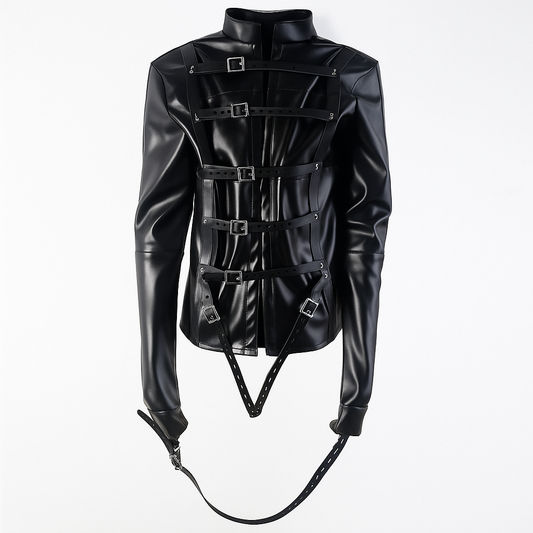 Vegan Leather Straight Jacket — Restraints & Gear > Wrist Cuffs